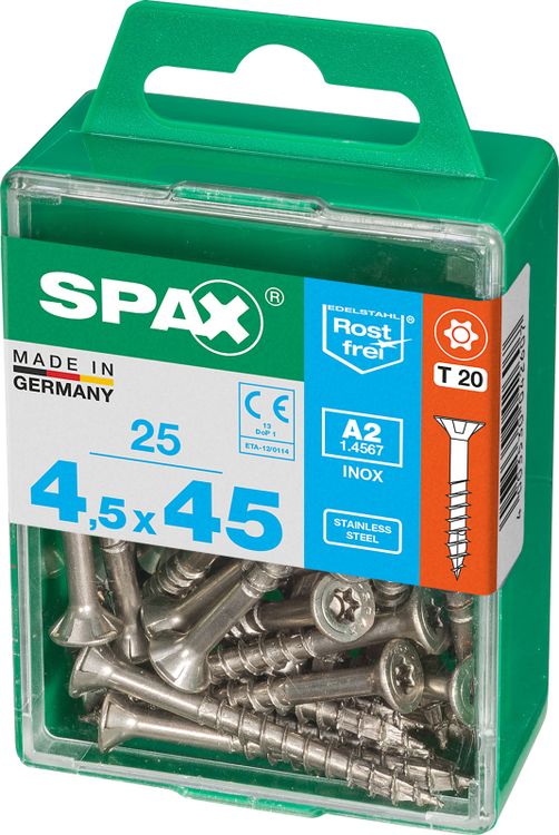 Spax A2 schroef T-star plus verzonken kop 4,5x45mm 25st - Image 2