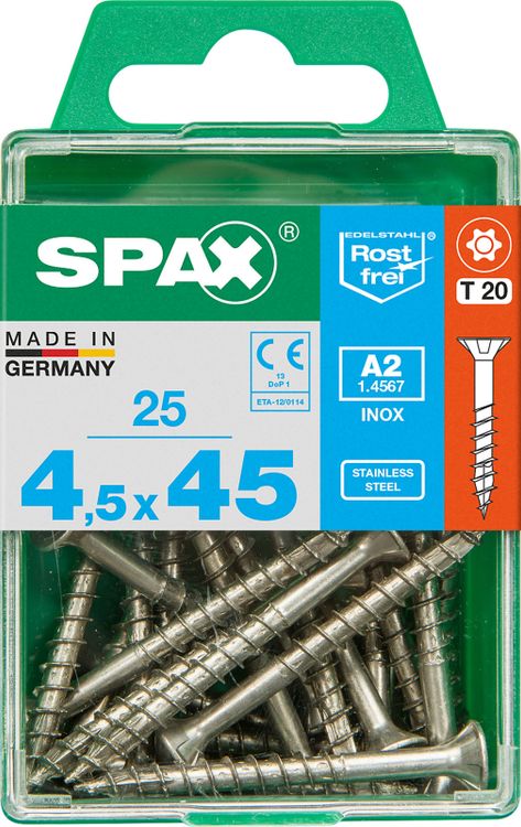 Spax A2 schroef T-star plus verzonken kop 4,5x45mm 25st - Image 3