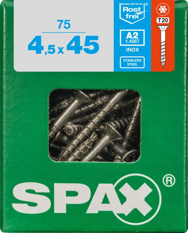 Spax A2 schroef T-star plus verzonken kop 4,5x45mm 75st - Image 3