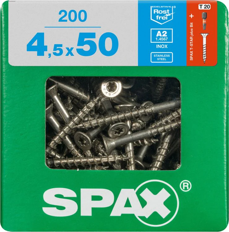 Spax A2 schroef T-star plus verzonken kop 4,5x50mm 200st - Image 3