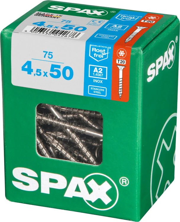 Spax A2 schroef T-star plus verzonken kop 4,5x50mm 75st - Image 2