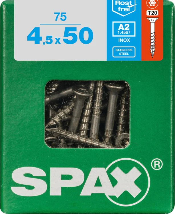 Spax A2 schroef T-star plus verzonken kop 4,5x50mm 75st - Image 3