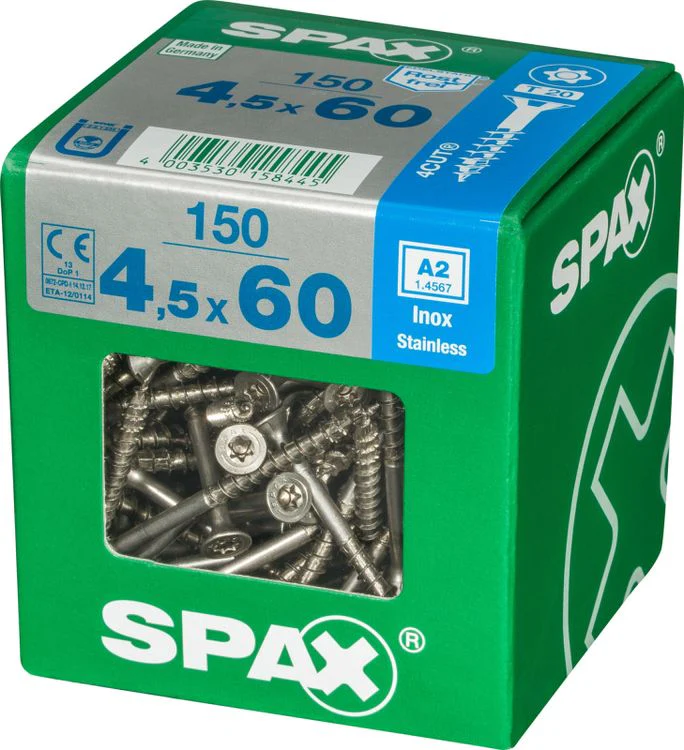 Spax A2 schroef T-star plus verzonken kop 4,5x60mm 150st - Image 2