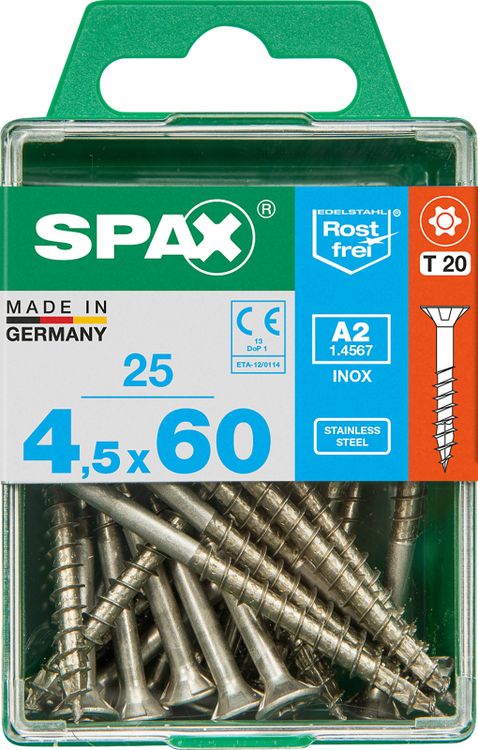 Spax A2 schroef T-star plus verzonken kop 4,5x60mm 25st - Image 3