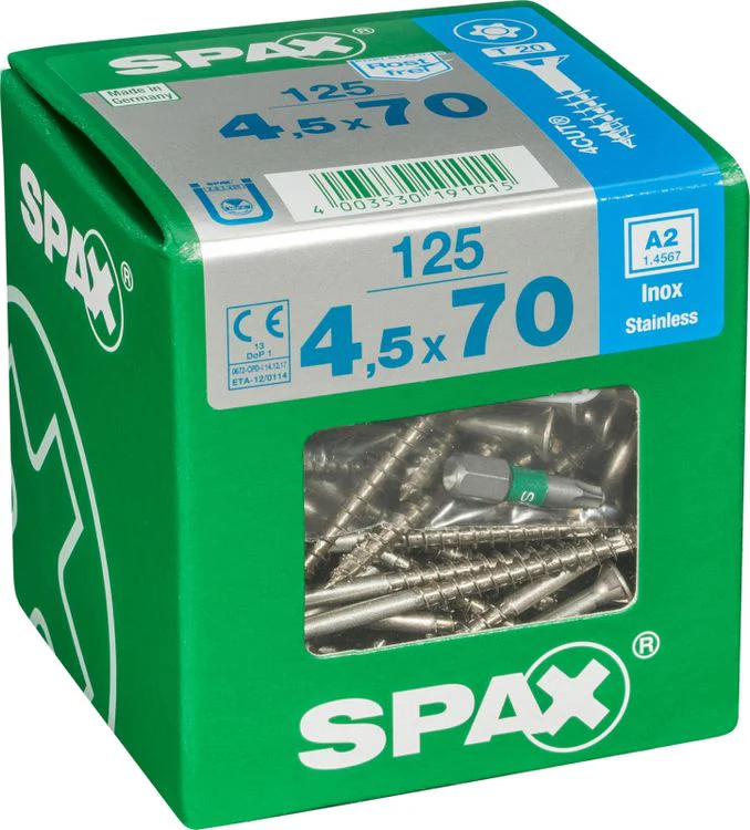 Spax A2 schroef T-star plus verzonken kop 4,5x70mm 125st - Image 2