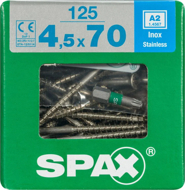 Spax A2 schroef T-star plus verzonken kop 4,5x70mm 125st - Image 3