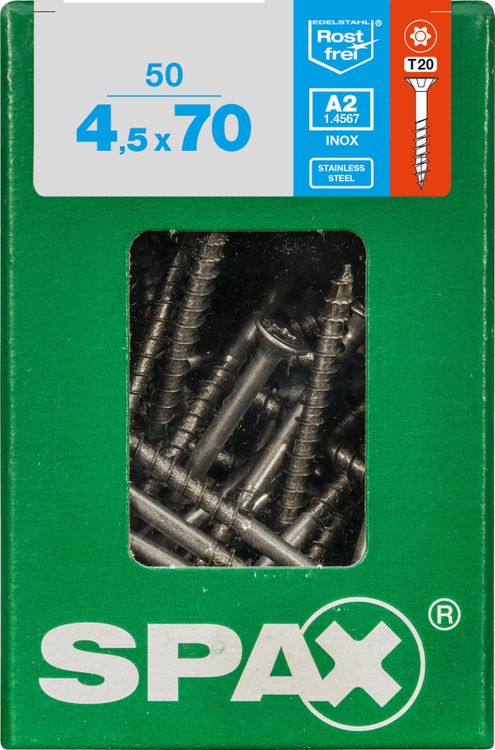 Spax A2 schroef T-star plus verzonken kop 4,5x70mm 50st - Image 3
