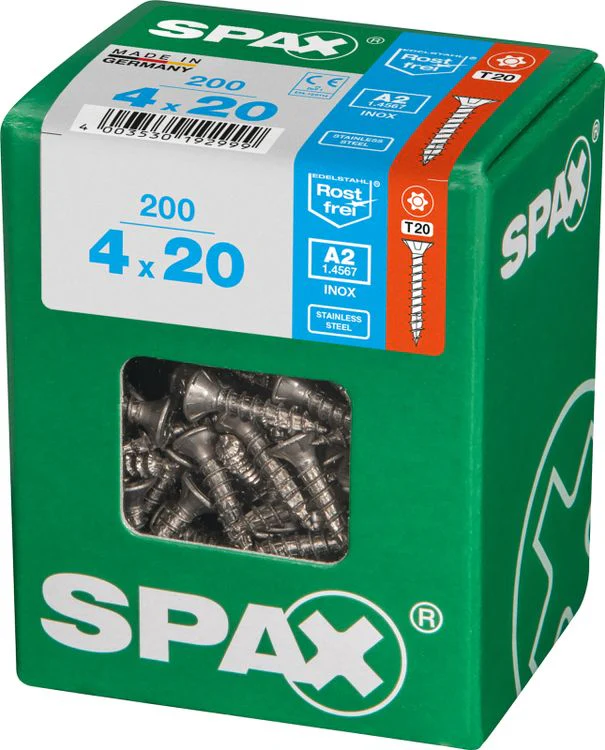 Spax A2 schroef T-star plus verzonken kop 4x20mm 200st - Image 2