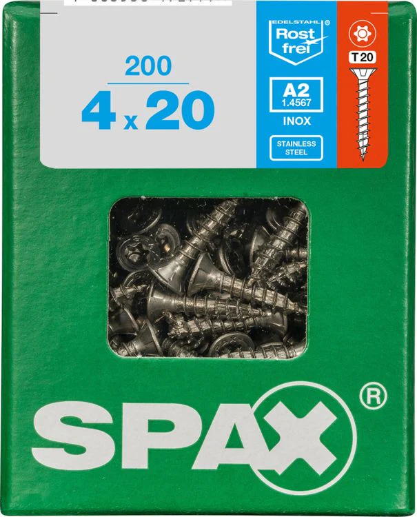 Spax A2 schroef T-star plus verzonken kop 4x20mm 200st - Image 3