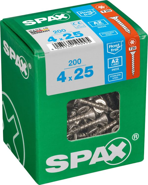 Spax A2 schroef T-star plus verzonken kop 4x25mm 200st - Image 2