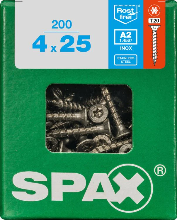 Spax A2 schroef T-star plus verzonken kop 4x25mm 200st - Image 3