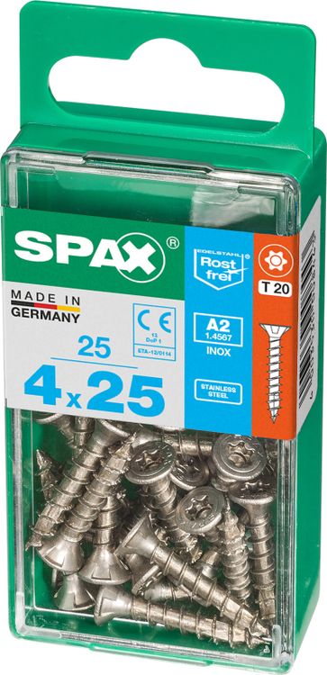 Spax A2 schroef T-star plus verzonken kop 4x25mm 25st - Image 2