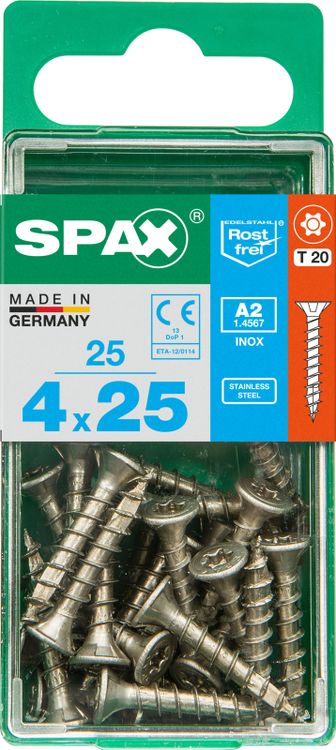 Spax A2 schroef T-star plus verzonken kop 4x25mm 25st - Image 3