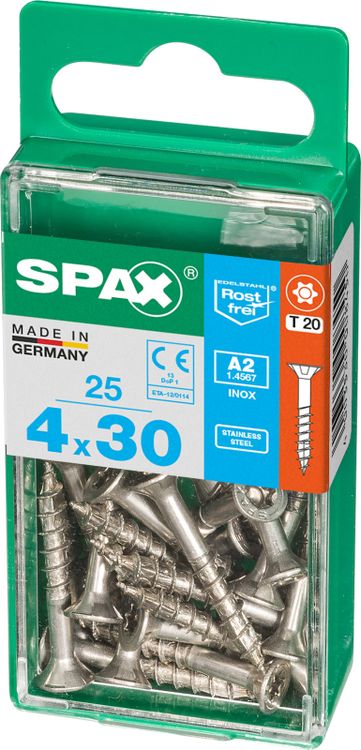 Spax A2 schroef T-star plus verzonken kop 4x30mm 25st - Image 2
