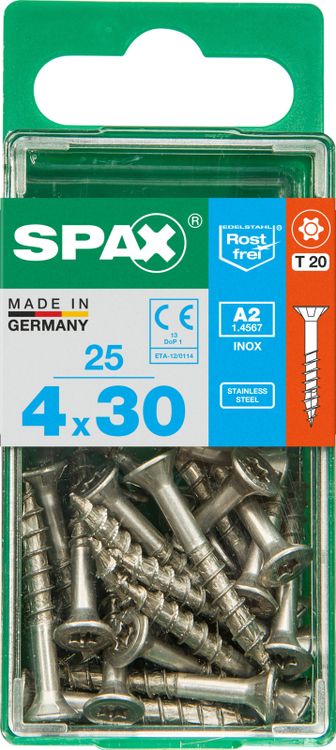 Spax A2 schroef T-star plus verzonken kop 4x30mm 25st - Image 3