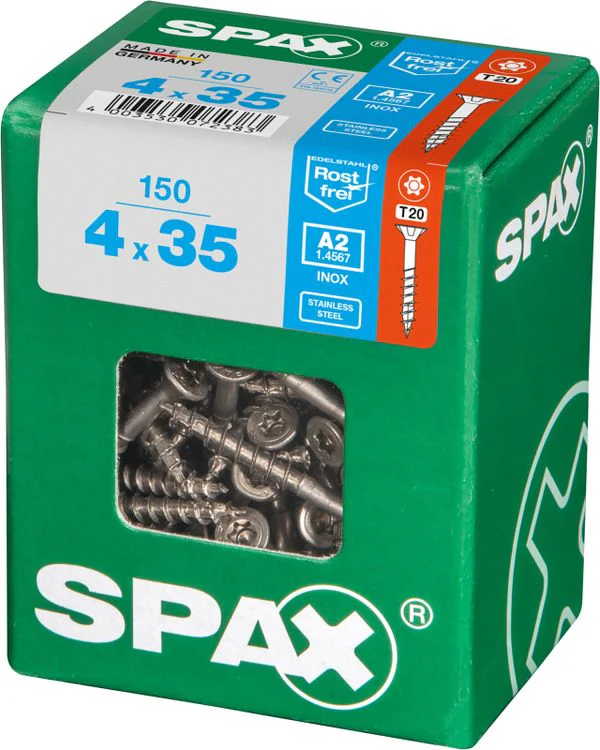 Spax A2 schroef T-star plus verzonken kop 4x35mm 150st - Image 2