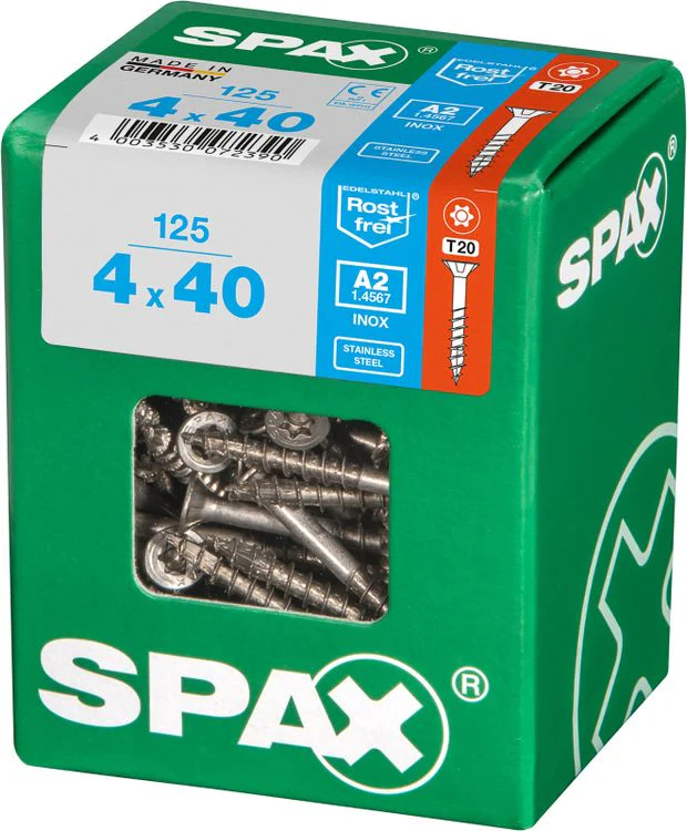 Spax A2 schroef T-star plus verzonken kop 4x40mm 125st - Image 2