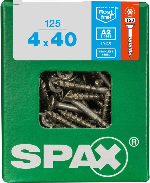 Spax A2 schroef T-star plus verzonken kop 4x40mm 125st - Image 3