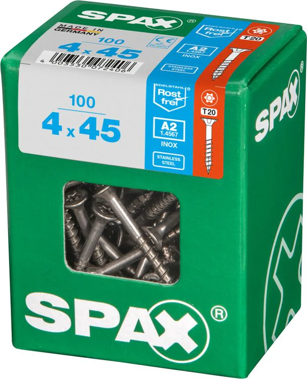 Spax A2 schroef T-star plus verzonken kop 4x45mm 100st - Image 2