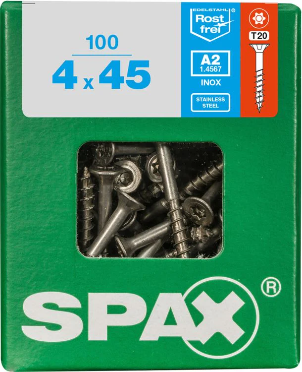 Spax A2 schroef T-star plus verzonken kop 4x45mm 100st - Image 3