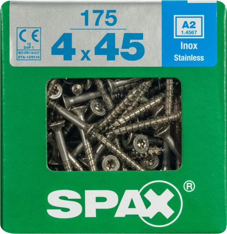 Spax A2 schroef T-star plus verzonken kop 4x45mm 175st - Image 3