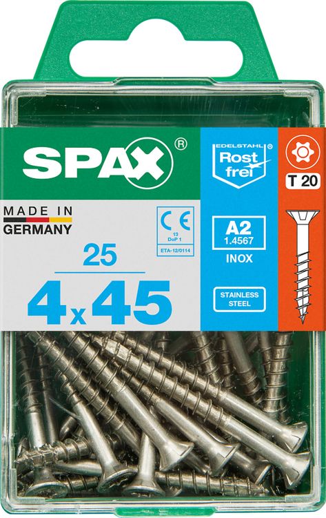 Spax A2 schroef T-star plus verzonken kop 4x45mm 25st - Image 3
