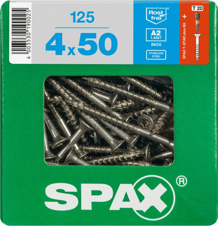 Spax A2 schroef T-star plus verzonken kop 4x50mm 125st - Image 2