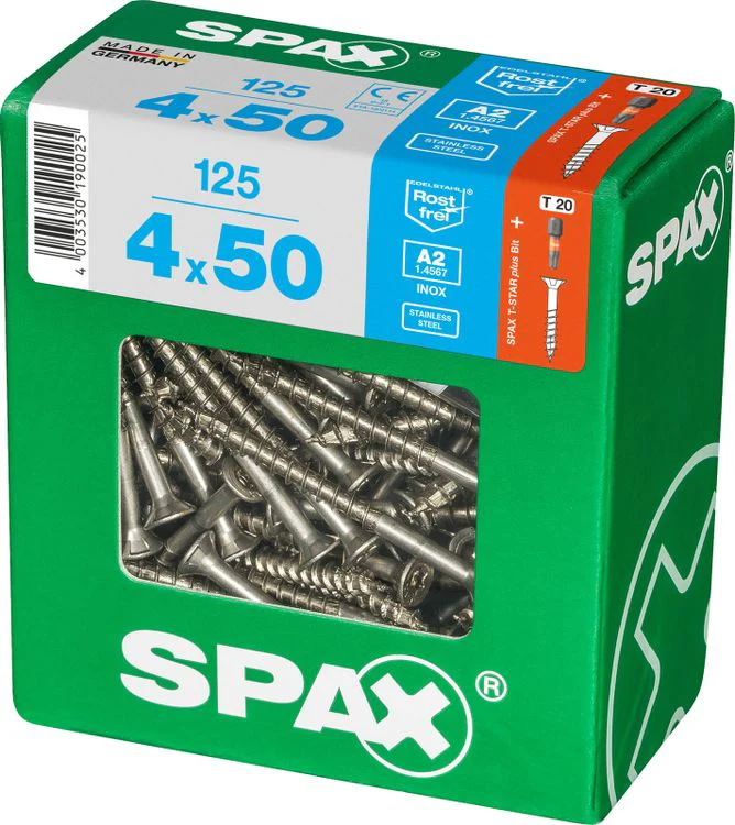Spax A2 schroef T-star plus verzonken kop 4x50mm 125st - Image 3