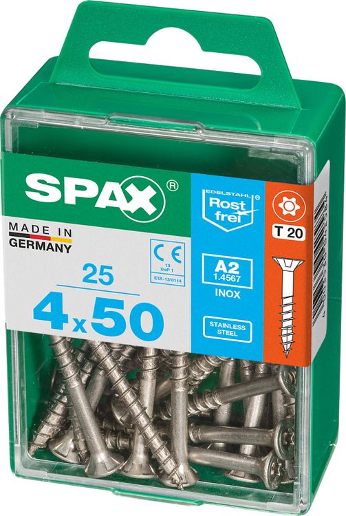 Spax A2 schroef T-star plus verzonken kop 4x50mm 25st - Image 2