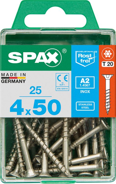 Spax A2 schroef T-star plus verzonken kop 4x50mm 25st - Image 3