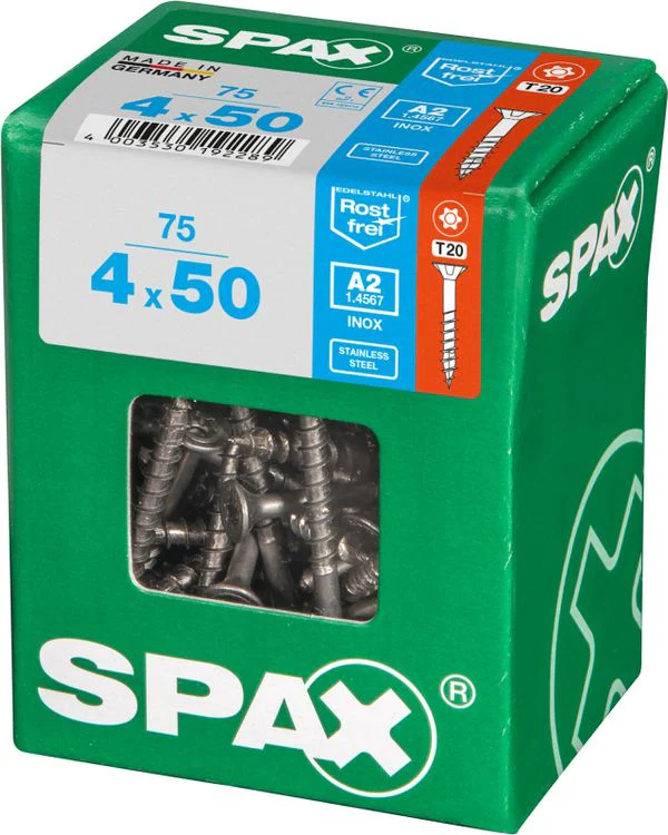 Spax A2 schroef T-star plus verzonken kop 4x50mm 75st - Image 2