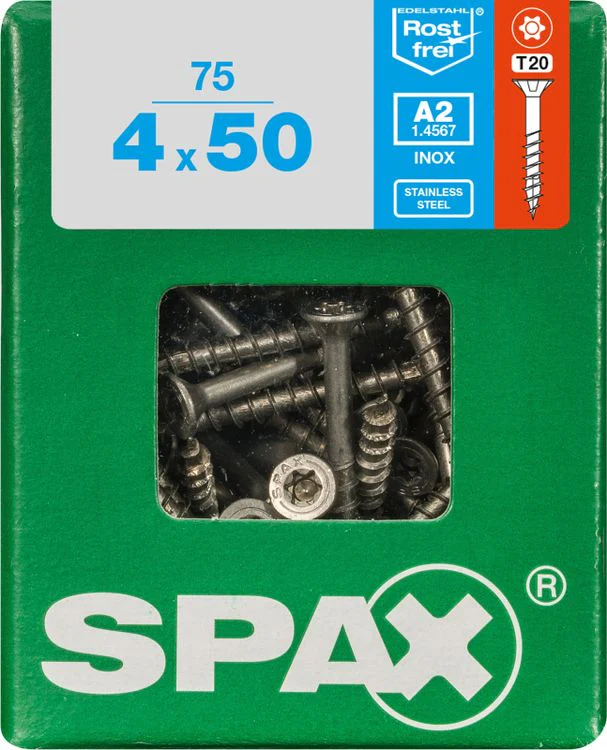 Spax A2 schroef T-star plus verzonken kop 4x50mm 75st - Image 3