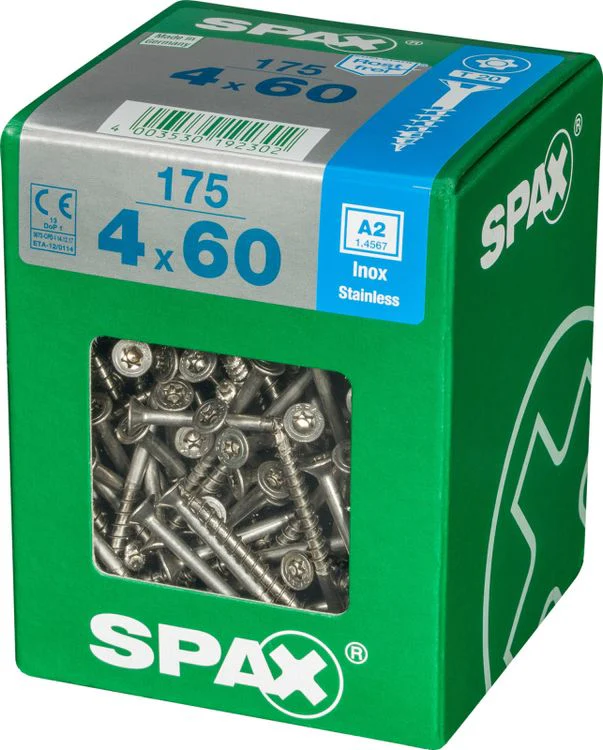 Spax A2 schroef T-star plus verzonken kop 4x60mm 175st - Image 2