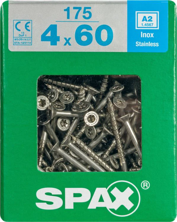 Spax A2 schroef T-star plus verzonken kop 4x60mm 175st - Image 3