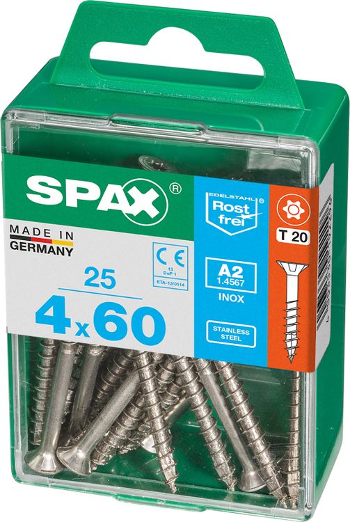 Spax A2 schroef T-star plus verzonken kop 4x60mm 25st - Image 2