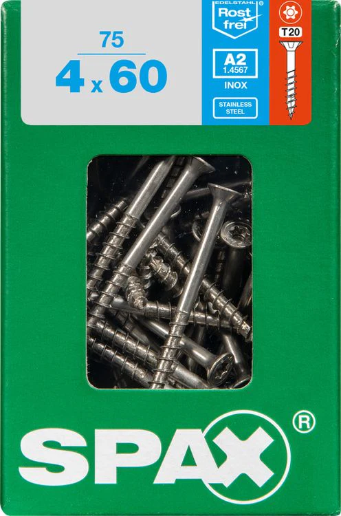 Spax A2 schroef T-star plus verzonken kop 4x60mm 75st - Image 2