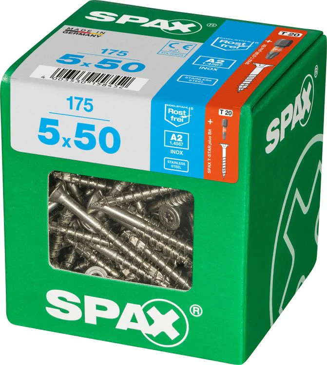 Spax A2 schroef T-star plus verzonken kop 5x50mm 175st - Image 2