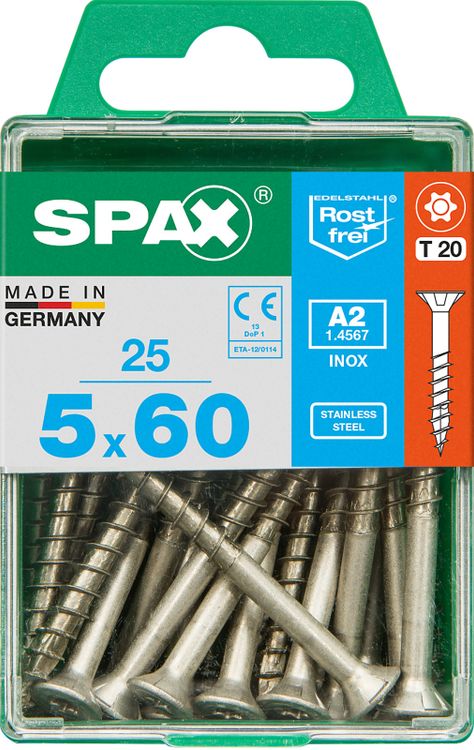 Spax A2 schroef T-star plus verzonken kop 5x60mm 25st - Image 2