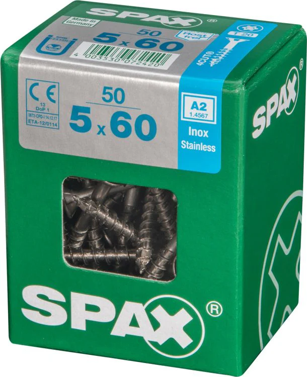 Spax A2 schroef T-star plus verzonken kop 5x60mm 50st - Image 2
