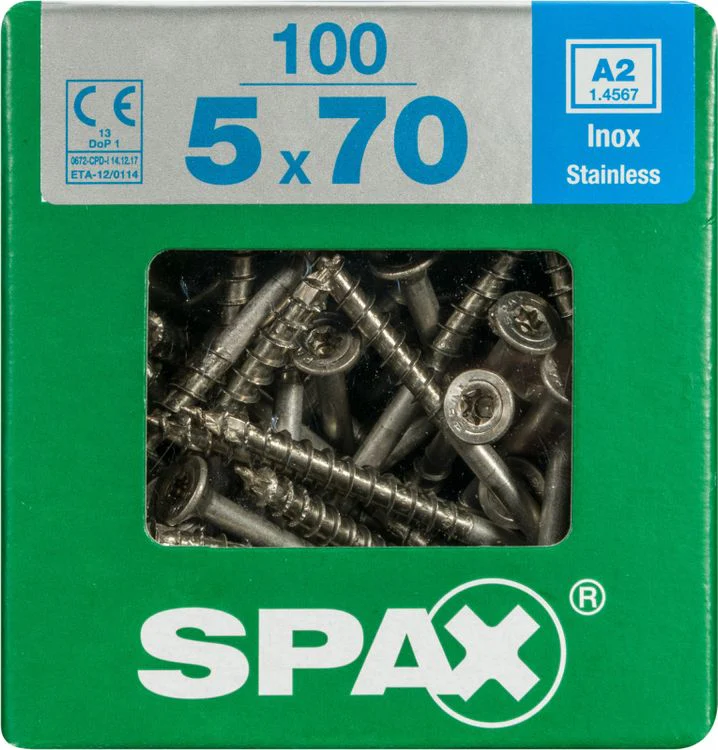Spax A2 schroef T-star plus verzonken kop 5x70mm 100st - Image 2