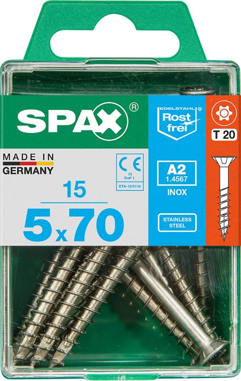 Spax A2 schroef T-star plus verzonken kop 5x70mm 15st - Image 3