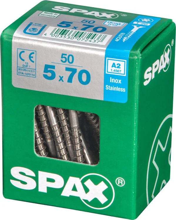 Spax A2 schroef T-star plus verzonken kop 5x70mm 50st - Image 2