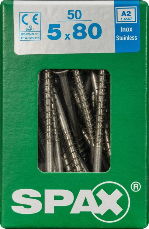 Spax A2 schroef T-star plus verzonken kop 5x80mm 50st - Image 3