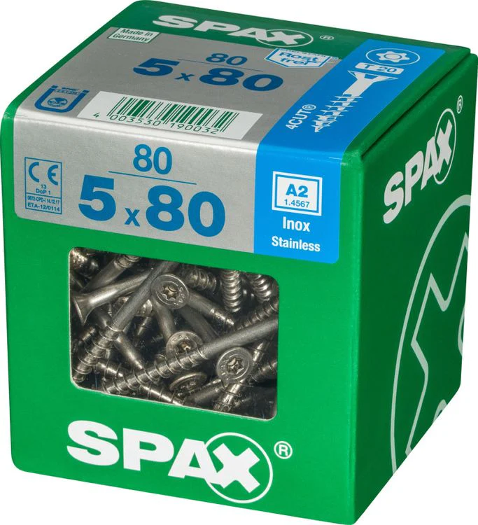 Spax A2 schroef T-star plus verzonken kop 5x80mm 80st - Image 2