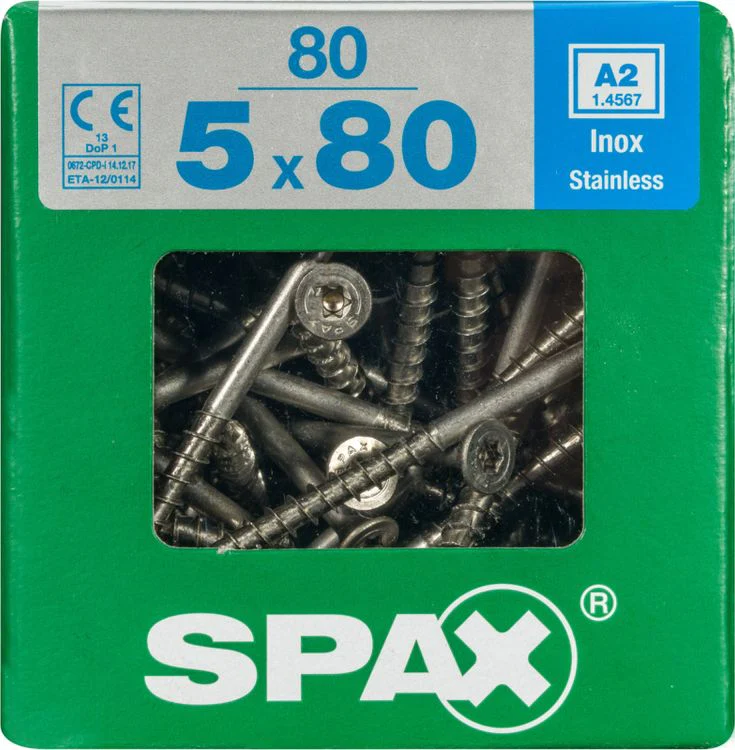 Spax A2 schroef T-star plus verzonken kop 5x80mm 80st - Image 3
