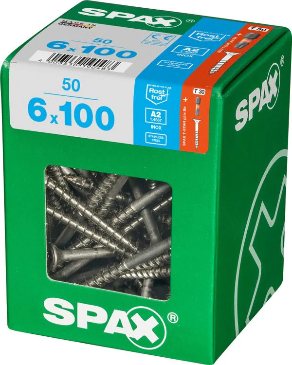 Spax A2 schroef T-star plus verzonken kop 6x100mm 50st - Image 2