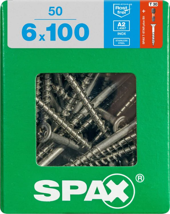 Spax A2 schroef T-star plus verzonken kop 6x100mm 50st - Image 3