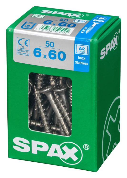 Spax A2 schroef T-star plus verzonken kop 6x60mm 50st - Image 2