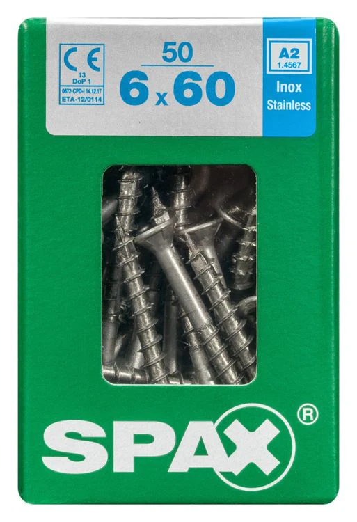 Spax A2 schroef T-star plus verzonken kop 6x60mm 50st - Image 3