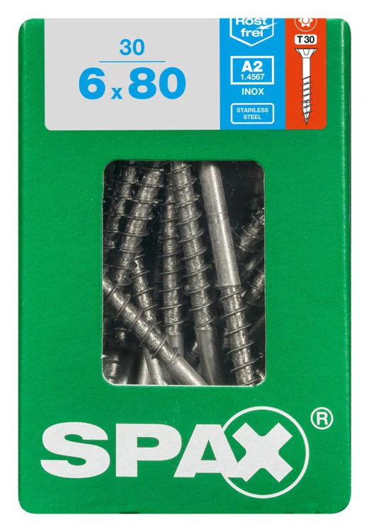 Spax A2 schroef T-star plus verzonken kop 6x80mm 30st - Image 3